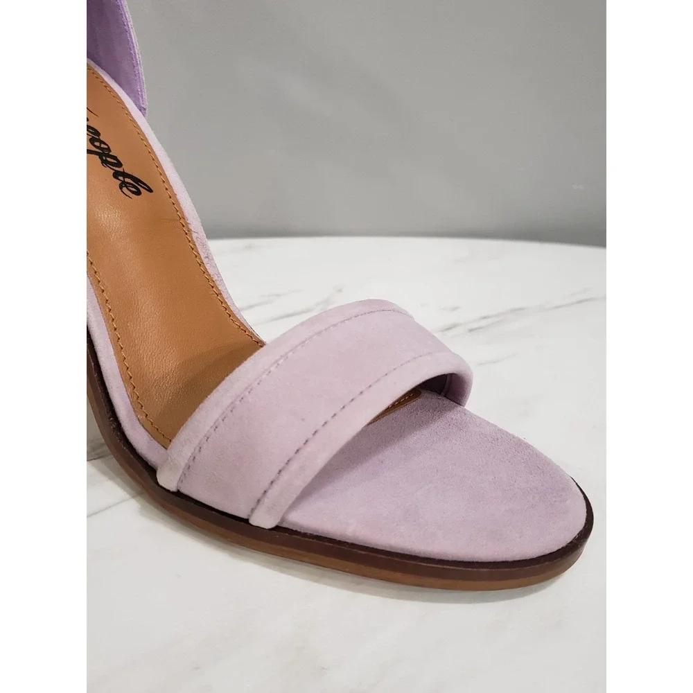NEW WITH‎ BOX Free People Lavender Suede Serenity Heel SIZE 38.5 / 8.5